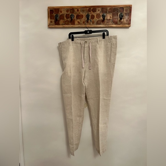 Perry Ellis Men’s Drawstring Linen Pant - 40” - Picture 6 of 10